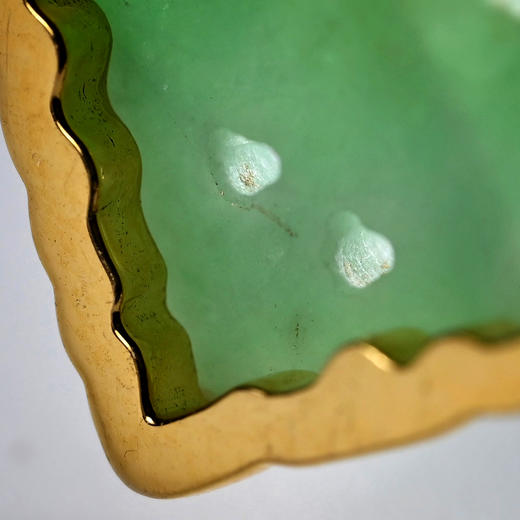 清代翡翠菱形花片耳环 商品图8