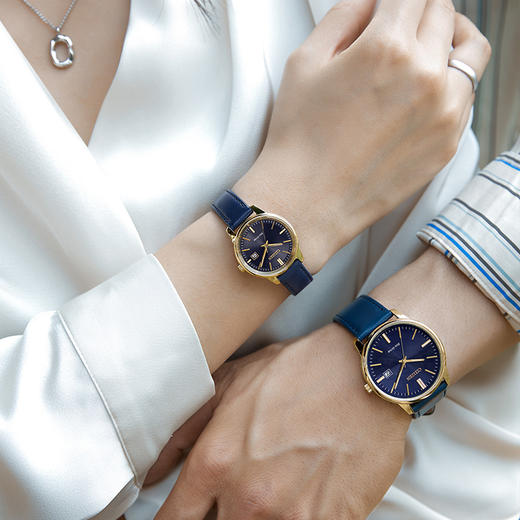 西铁城日本官方正品时尚简约表盘皮带光动能情侣女士手表EW2662-19L 商品图5