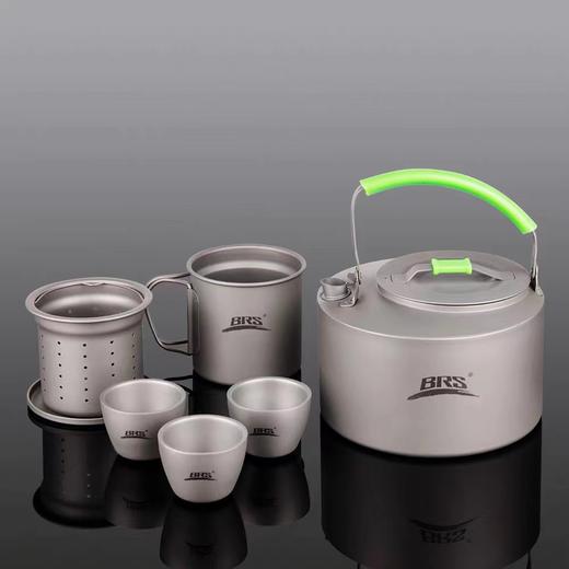 BRS-TC02 户外钛茶具纯钛99.8%便捷收纳钛壶 商品图0