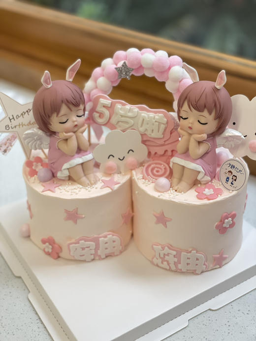 四寸两个天使奶油蛋糕 下单前请仔细阅读商品详情 商品图0