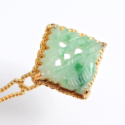 清代翡翠菱形花片耳环 商品图6