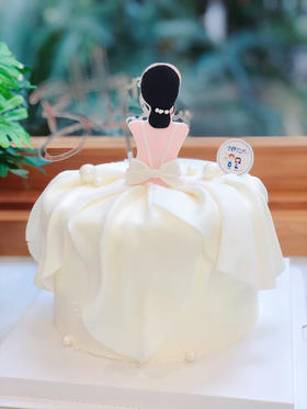 翻糖女士蝴蝶结奶油蛋糕 下单前请仔细阅读商品详情