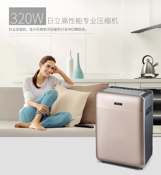 莱克除湿机家用卧室DH200地下室空气抽湿器迷你除湿器抽湿机 商品图2