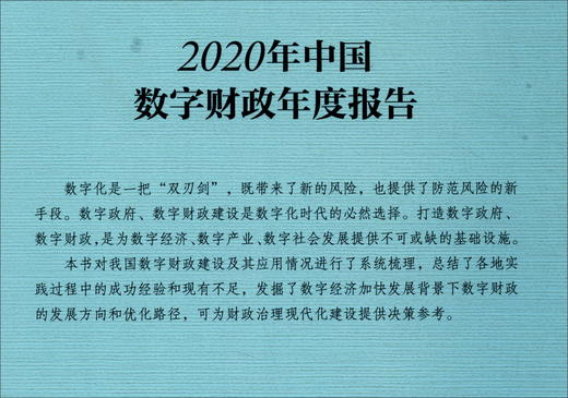 (仓发) 2020年中国数字财政年度报告/经济科学出版社/9787521824803 商品图2