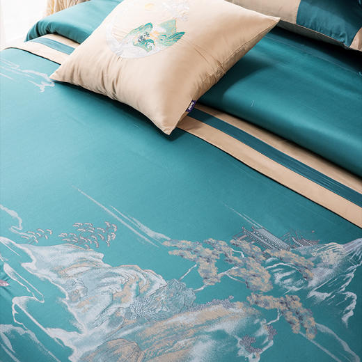 多喜爱 100S全棉色织提花床上用品六件套 富春山景 cs 商品图2