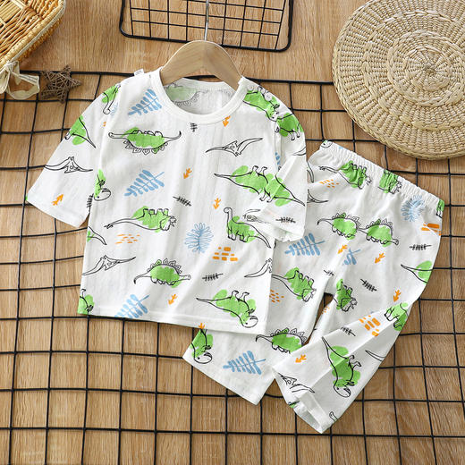 【49元买一套送一套】儿童纯棉A类家居服七分袖睡衣空调服套装 商品图7