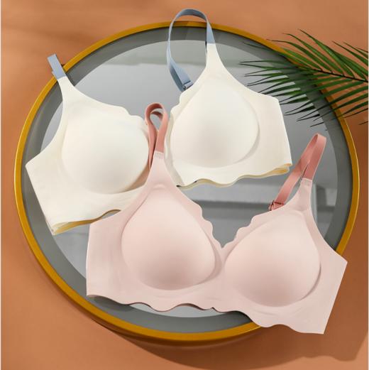 黛唯梵3D果冻条文胸 买1送1【小红薯爆款】果冻条2.0小浪花撞色内衣 3D立体记忆条 无感无痕0束缚 半液态高版本七夕情人节 商品图6
