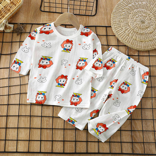 【49元买一套送一套】儿童纯棉A类家居服七分袖睡衣空调服套装 商品图5