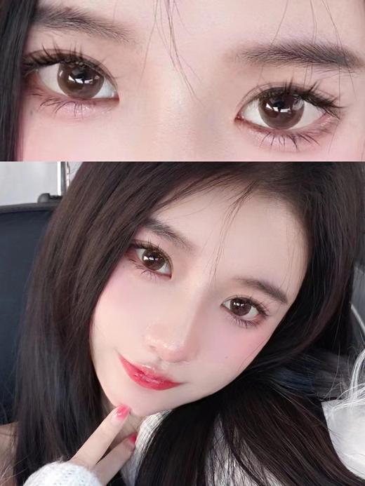 【新】水呼吸红豆栗子黑咖自然大直径新款美瞳隐形眼镜0-800度 商品图8