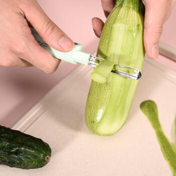 巧媳妇（SMARTWIFE）折叠水果刀多功能便携瓜果刀削皮刀具 绿色 商品图4