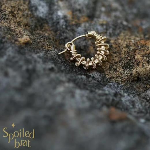 SpoiledBrat Jewelry金色螺旋耳圈系列 | 注金款 商品图7