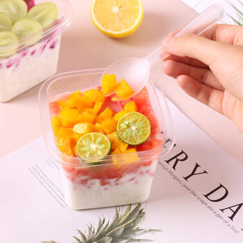 拜杰慕斯蛋糕盒子26只慕斯杯带盖露营保鲜盒水果捞包装盒布丁冰淇淋盒 商品图7