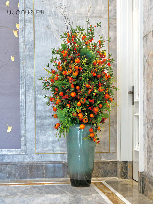 酒店旋转门仿真花假花商场大堂大厅摆件落地装饰花售楼处高档摆设 商品图2