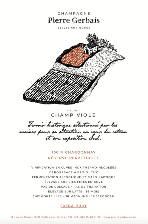 Pierre Gerbais Lieu-Dit Champ Viole 哲别维傲单一田香槟  
霞多丽 750ml&1.5L 商品图2