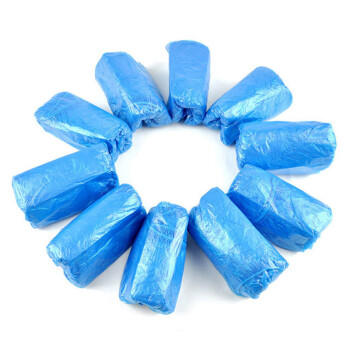 京惠思创鞋套【均码通用 加厚PE】一次性鞋套塑料家用防尘脚套鞋套100只 商品图2