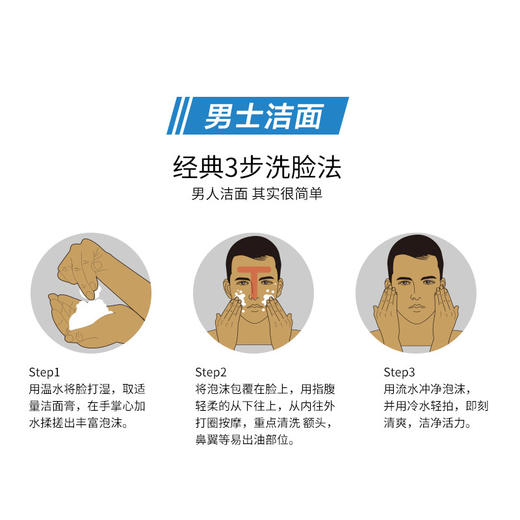 【自营】 欧莱雅 男士水能润泽双效洁面膏 100ml 商品图4