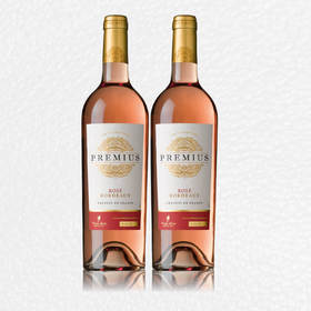 【双瓶优惠】普莱密斯庄园波尔多桃红AOP葡萄酒 Premius Bordeaux Rose AOP 2*750ml
