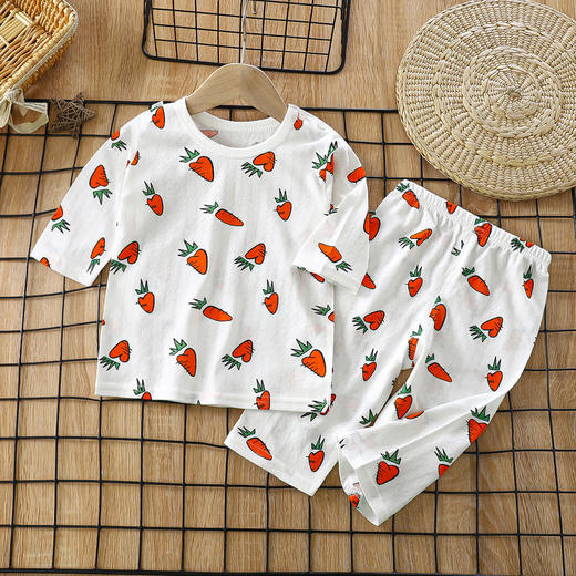 【49元买一套送一套】儿童纯棉A类家居服七分袖睡衣空调服套装 商品图3