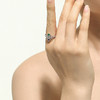 【花园】JULEE JULEE茱俪珠宝 18K白金祖母绿紫水晶白蓝宝钻石戒指 商品缩略图2