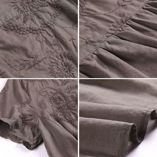 dp14552 高含棉刺绣短袖T恤女2022夏装新款宽松休闲显瘦上衣 商品图5