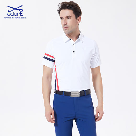 2022夏季｜顺丰包邮<OCLUNLC拼色男士短袖T恤速干透气运动休闲POLO衫男装ALK2021S-10 100> 商品图1