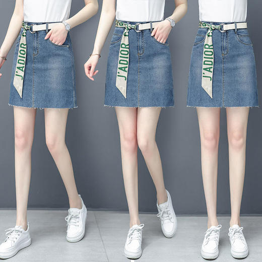 GNFS-GL183新款时尚气质高腰显瘦牛仔短裙 商品图0