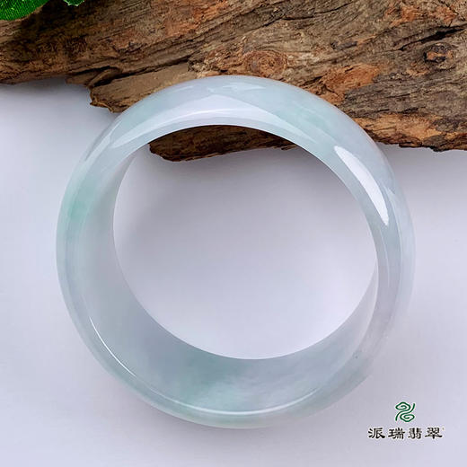 派瑞翡翠 翡翠手镯 糯种 飘花 商品图3