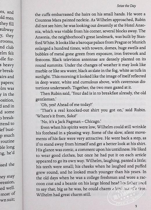 【中商原版】及时行乐，只争朝夕 英文原版 Seize the Day Saul Bellow Penguin UK 美国现当代文学 商品图6