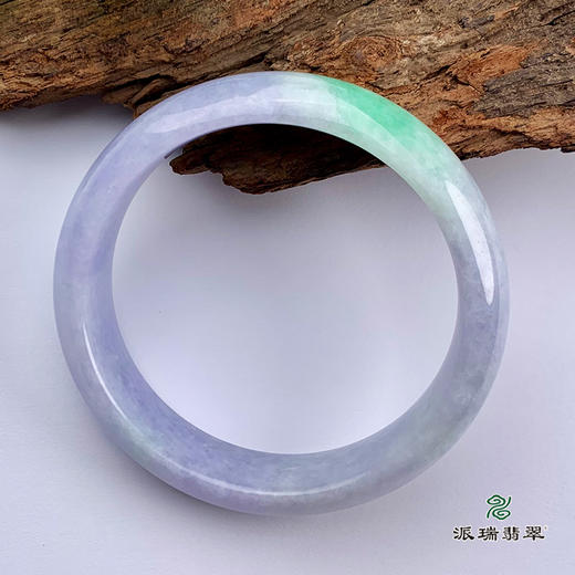 派瑞翡翠 翡翠手镯 糯种 春彩 商品图1