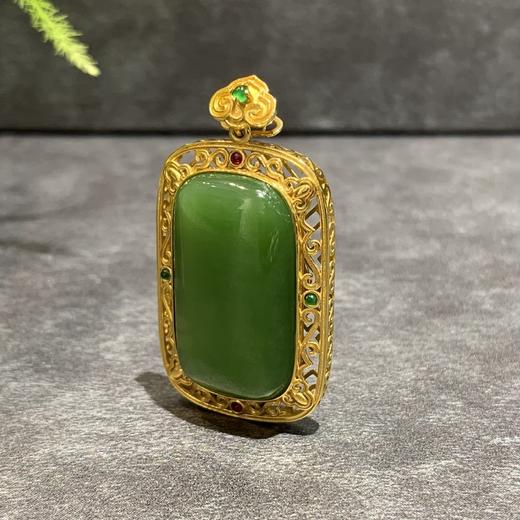 【御珠宫坊】金镶碧玉猫眼吊坠 商品图4