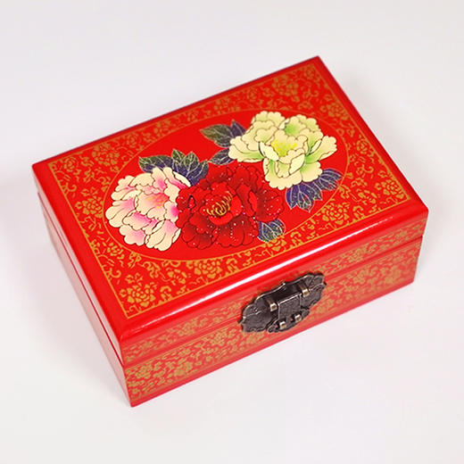 平遥推光漆器非遗纯手工收纳首饰盒彩绘节庆礼物 商品图0