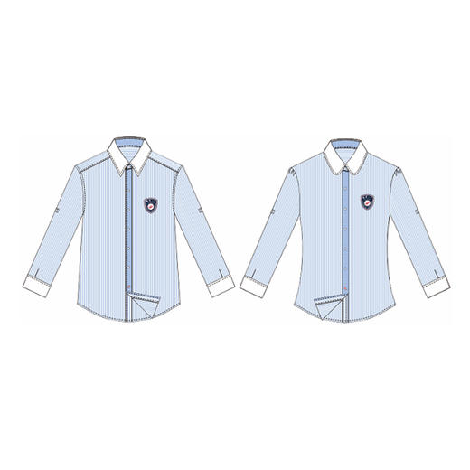 绍兴一中——男女长袖衬衫（温馨提醒：此衬衣不含校徽，徽标需单独购买哦~） 商品图0