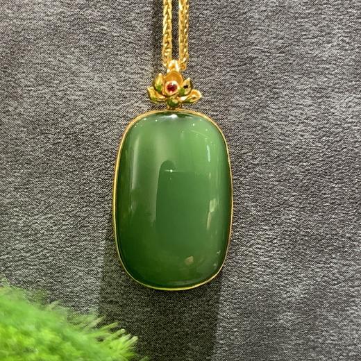 【御珠宫坊】金镶碧玉猫眼吊坠 商品图6