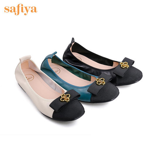 商场同款| 索菲娅花饰扣优质羊皮舒适软底蛋卷鞋2022秋单鞋SF23111054 商品图0