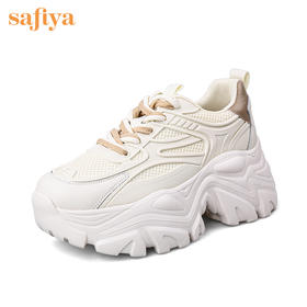 Safiya索菲娅双拼系带透气网面厚底老爹鞋2022秋新款运动鞋SF23112073