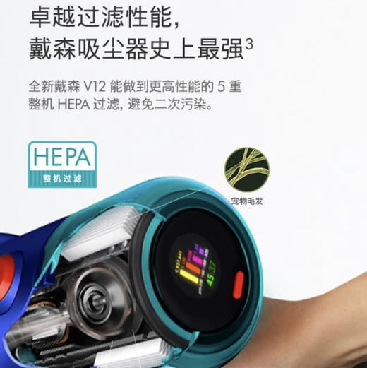 戴森V12 Detect Slim Fluffy无绳吸尘器（2022款） 商品图10
