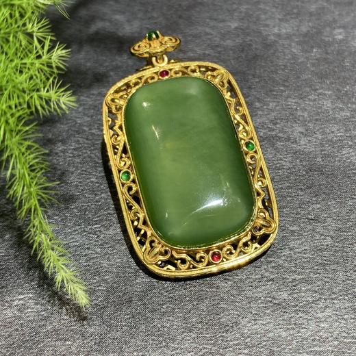 【御珠宫坊】金镶碧玉猫眼吊坠 商品图5