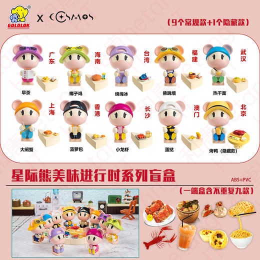 T 特价 高乐   CH2020-A01	GOLDLOK星际熊美味进行时系列手办CH2020-A01 商品图1