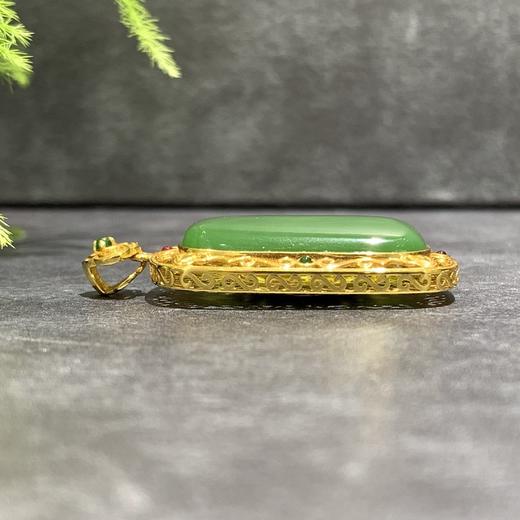 【御珠宫坊】金镶碧玉猫眼吊坠 商品图6