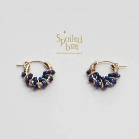 SpoiledBrat Jewelry金色螺旋耳圈系列 | 青金石款