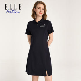 ELLE Active 新款夏季连衣裙polo领挺括版型休闲裙子