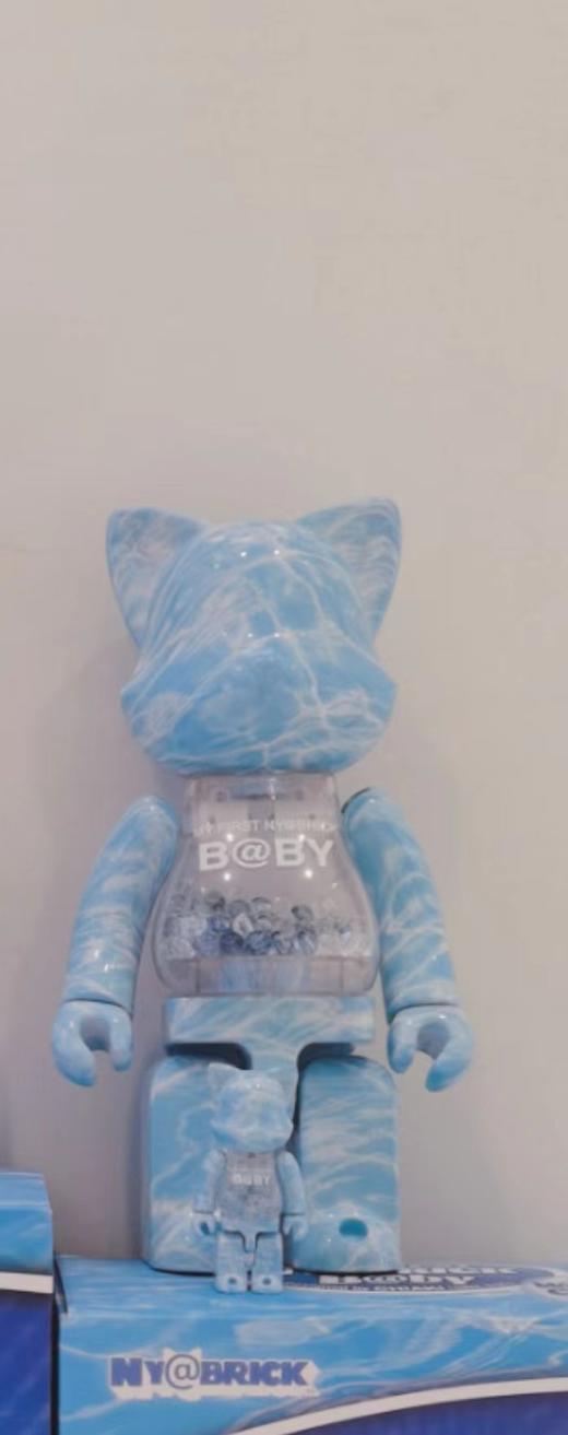 Bearbrick水波纹千秋400%+100%猫 商品图0