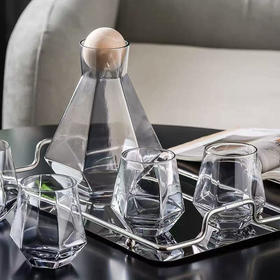 【1壶4杯】冷水壶套装创意玻璃凉水杯北欧钻石网红水壶套装扎啤壶果汁壶套装