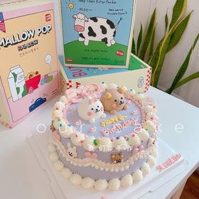 小熊小兔子复古蛋糕-低糖处理无添加