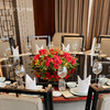 酒店餐桌花大圆桌中间转盘摆花饭店餐厅高端仿真花装饰花艺摆设件 商品缩略图1