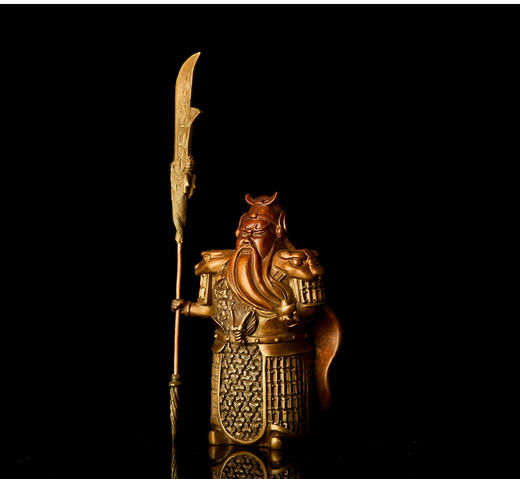 宇达青铜全铜摆件（隆万福）关公武财神 创意 办公室工艺饰品摆件 商品图4