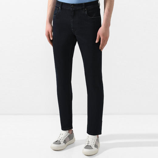 PRADA 普拉达 男士棉质修身休闲牛仔裤 深蓝色 GEP083 TZC F01CZ 商品图1