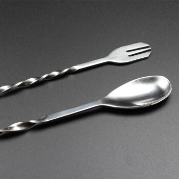 全适304不锈钢长吧勺长柄搅拌棒调酒棒奶茶搅拌勺酒吧匙鸡尾酒调酒勺 商品图7