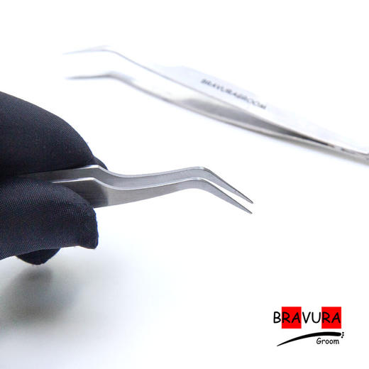 不锈钢双头蜱虫夹 二合一除虫叉 宠物体外驱虫跳虱镊子 /双头夹 意大利BRAVURAGROOM  商品图2