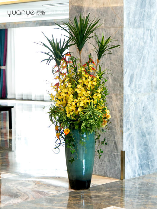 酒店旋转门仿真花假花商场大堂大厅摆件落地装饰花售楼处高档摆设 商品图3